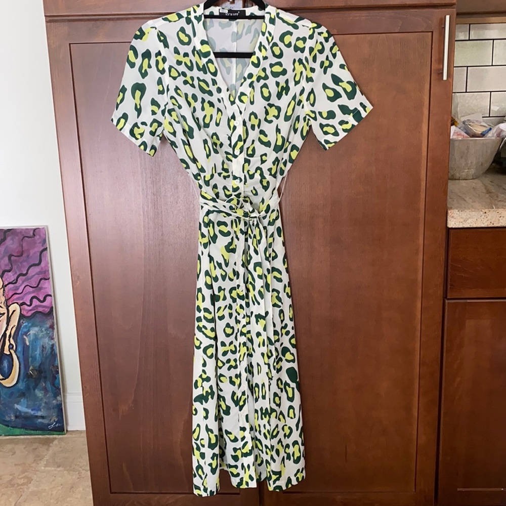 Kourt A Like Leopard Print Dress Anthropologie